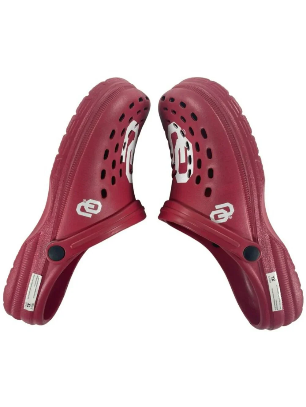 Foco Oklahomo University Red Foco OU Logo Clogs Slip-On Men's Sz XL (13-14) NEW